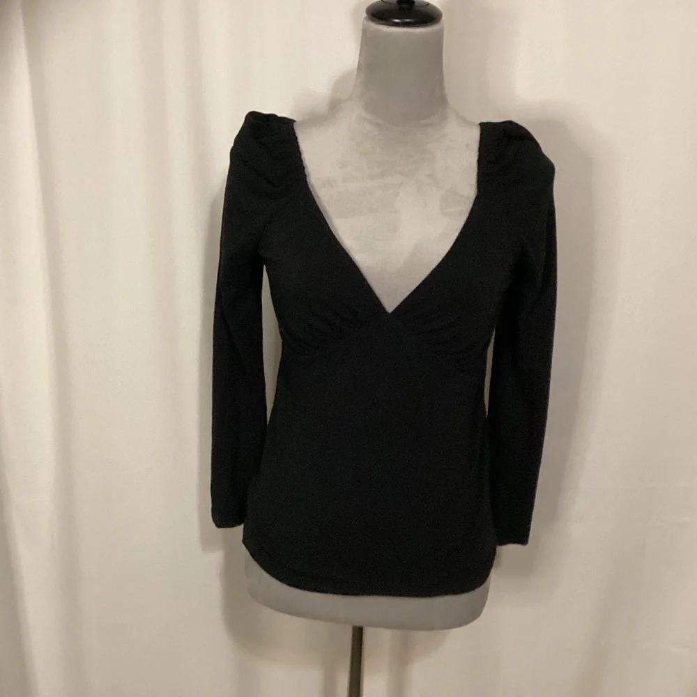 Banana Republic Sweater V-Neck grunge goth office causal office Womens SZ Small